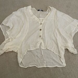 HYFVE Cream Button-Front Blouse